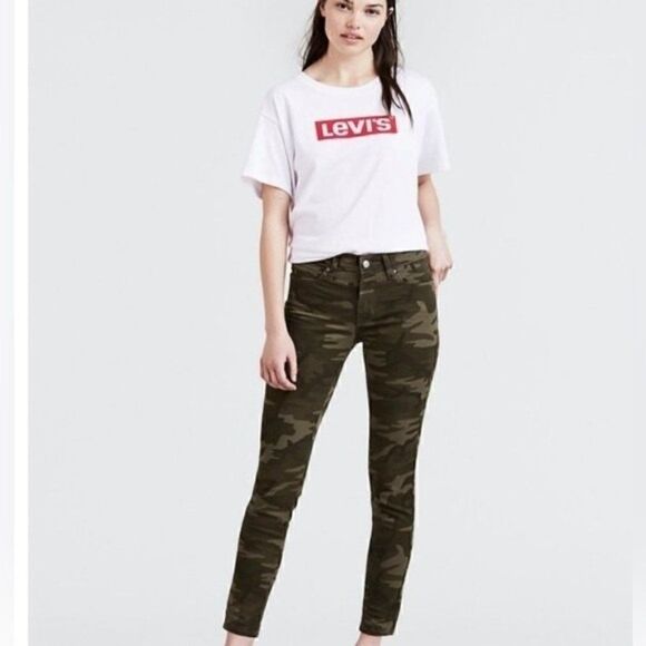 New LEVI'S Women's 711 Skinny Ankle, pants Jeans camo size 00 waist 24 - Picture 5 of 15
